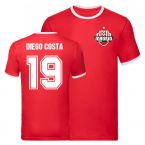 Diego Costa Atletico Madrid Ringer Tee (Red)