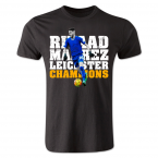 Riyad Mahrez Leicester City Player T-Shirt (Black) - Kids