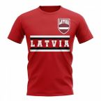 Latvia Core Football Country T-Shirt (Red)