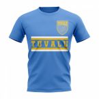 Tuvalu Core Football Country T-Shirt (Sky)
