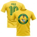 Pele Brazil Illustration T-Shirt (Yellow)