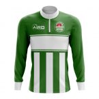 Abkazia Concept Football Half Zip Midlayer Top (Green-White)