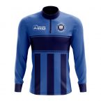 Anguilla Concept Football Half Zip Midlayer Top (Blue-Navy)