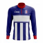 France Concept Football Half Zip Midlayer Top (Blue-White)