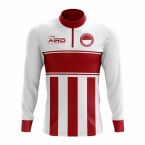 Indonesia Concept Football Half Zip Midlayer Top (White-Red)