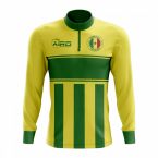 Senegal Concept Football Half Zip Midlayer Top (Yellow-Green)