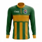 South Africa Concept Football Half Zip Midlayer Top (Green-Orange)