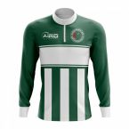 Turkmenistan Concept Football Half Zip Midlayer Top (Green-White)