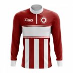 Japan Concept Football Half Zip Midlayer Top (Red-White)