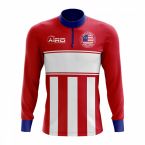 Malaysia Concept Football Half Zip Midlayer Top (Red-White)