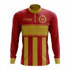 Montenegro Concept Football Half Zip Midlayer Top (Red-Yellow)