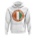C te d Ivoire Football Badge Hoodie (White)