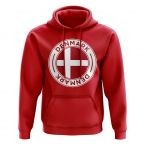 Denmark Football Badge Hoodie (Red)