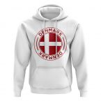 Denmark Football Badge Hoodie (White)