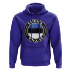 Estonia Football Badge Hoodie (Royal)