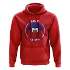 Haiti Football Badge Hoodie (Red)