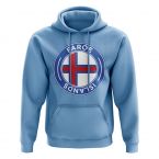 Faroe Islands Football Badge Hoodie (Sky)