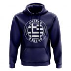 Greece Football Badge Hoodie (Navy)