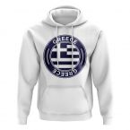 Greece Football Badge Hoodie (White)