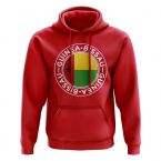 Guinea Bissau Football Badge Hoodie (Red)