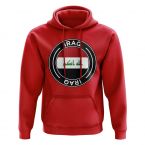 Iraq Football Badge Hoodie (Red)