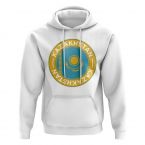 Kazakhstan Football Badge Hoodie (White)