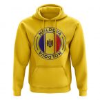 Moldova Football Badge Hoodie (Yellow)