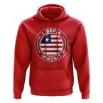 Liberia Football Badge Hoodie (Red)