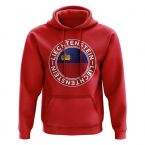 Liechtenstein Football Badge Hoodie (Red)