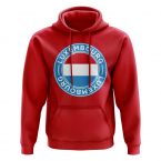 Luxembourg Football Badge Hoodie (Red)