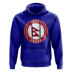 Nepal Football Badge Hoodie (Royal)