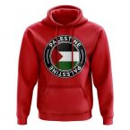 Palestine Football Badge Hoodie (Red)