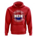 Paraguay Football Badge Hoodie (Red)