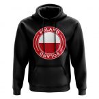 Poland Football Badge Hoodie (Black)