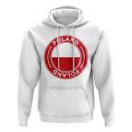 Poland Football Badge Hoodie (White)