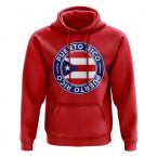 Puerto Rico Football Badge Hoodie (Red)