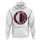 Qatar Football Badge Hoodie (White)