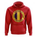 Romania Football Badge Hoodie (Red)