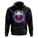 Slovakia Football Badge Hoodie (Black)