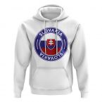 Slovakia Football Badge Hoodie (White)