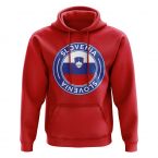 Slovenia Football Badge Hoodie (Red)