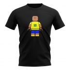 Neymar Jr Brazil Brick Footballer T-Shirt (Black)