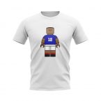Kylian Mbappe France Brick Footballer T-Shirt (White)