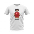 Mo Salah Liverpool Brick Footballer T-Shirt (White)