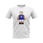 Zinedine Zidane France Brick Footballer T-Shirt (White)