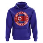 North Korea Football Badge Hoodie (Royal)