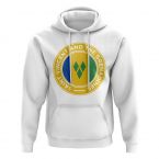 Saint Vincent and The Grenadines Football Badge Hoodie (White)