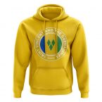 Saint Vincent and The Grenadines Football Badge Hoodie (Yellow)