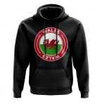 Wales Football Badge Hoodie (Black)