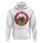 Wales Football Badge Hoodie (White)